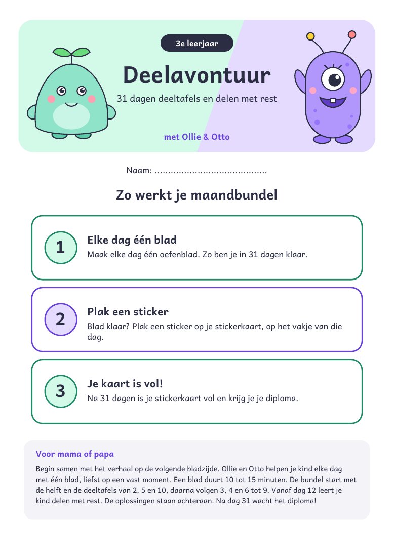 Voorbeeldblad Deelavontuur