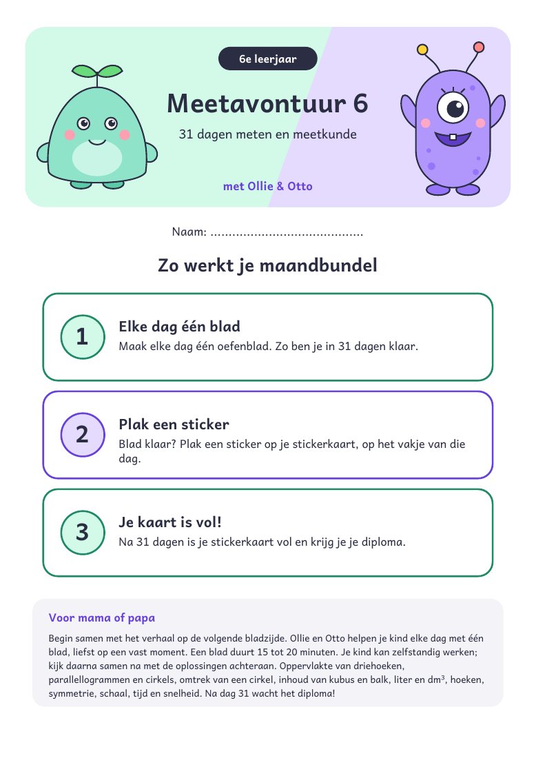 Voorbeeldblad Meetavontuur 6